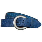 Perforata Curved Handmade Leather Belt