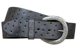 Perforata Curved Handmade Leather Belt