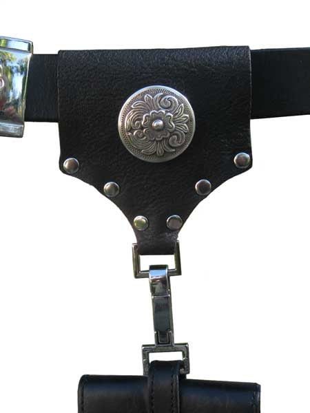 Handmade Leather Phone Holster Connector - Embellished