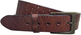 Perforata Curved Handmade Leather Belt
