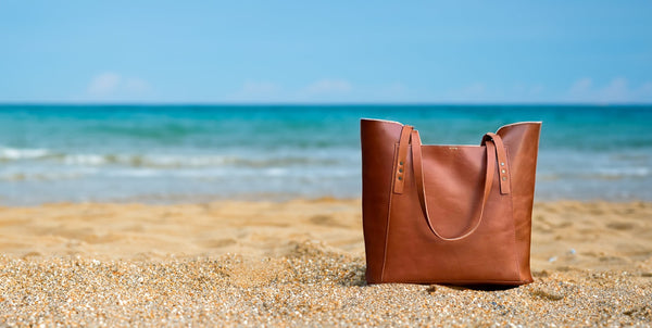 summer leather tote