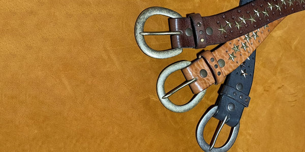 leather star belt