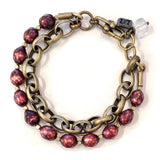 DELILA Faceted Pearls Chain Bracelet