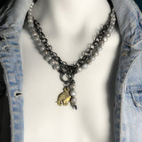 BRIDGETTE Baroque Pearl Double-strand Necklace with Tassel Embellishment