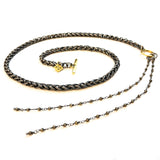 COLLETTE Twin Strands of Pyrite Toggle Necklace