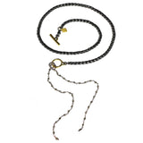 COLLETTE Twin Strands of Pyrite Toggle Necklace