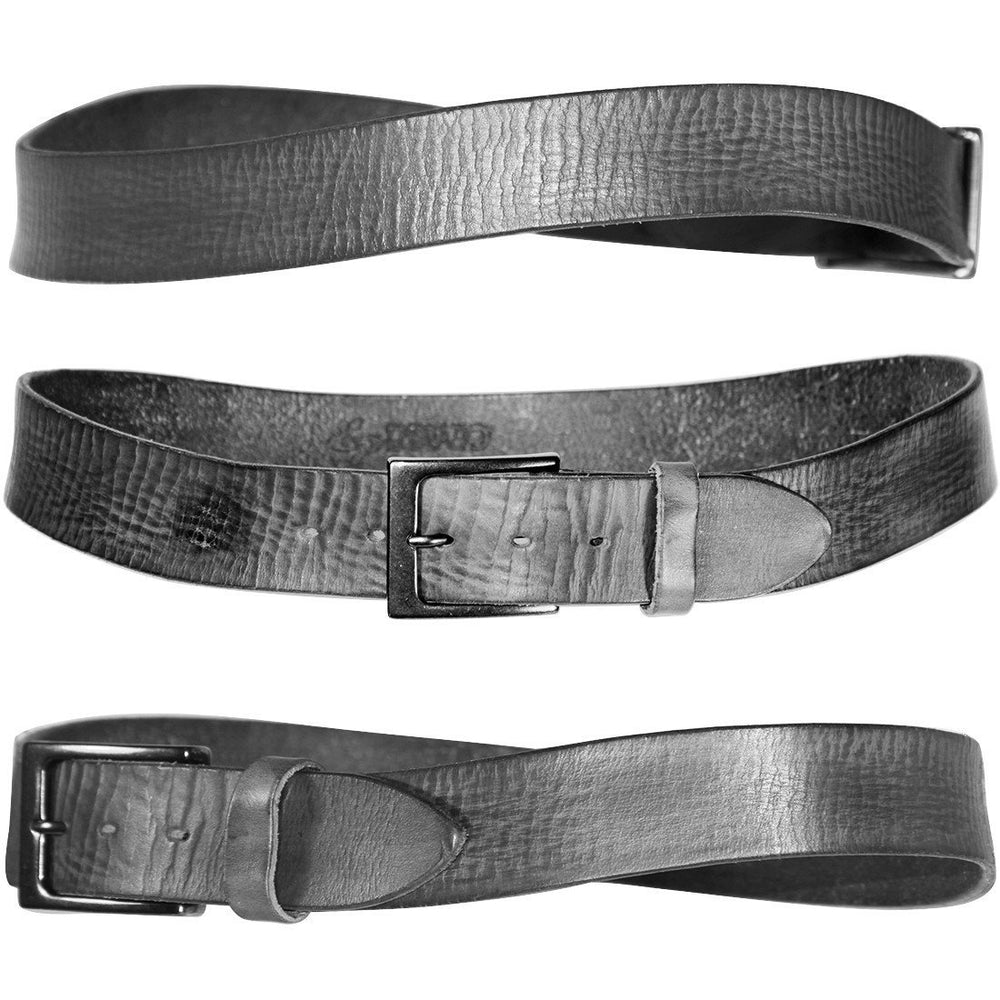Embrazio Black Leather Wide Belt Removable Pouch Silver Tone Buckle Size S/M Perforata Curved Handmade Leather Belt – Embrazio main image 2