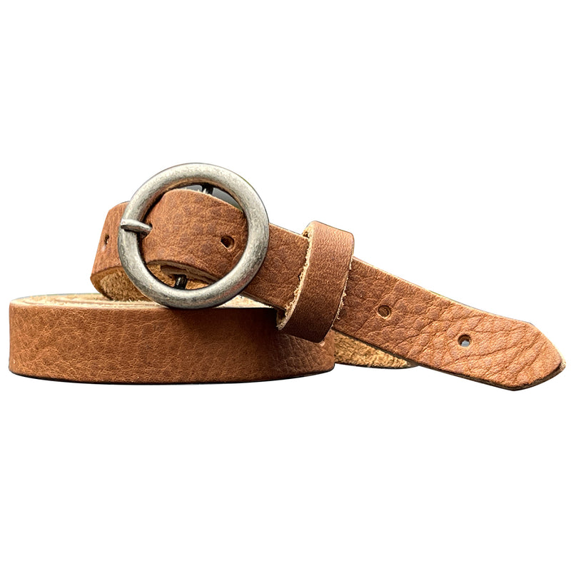 Single Wrap Skinny Belt | Genuine Leather