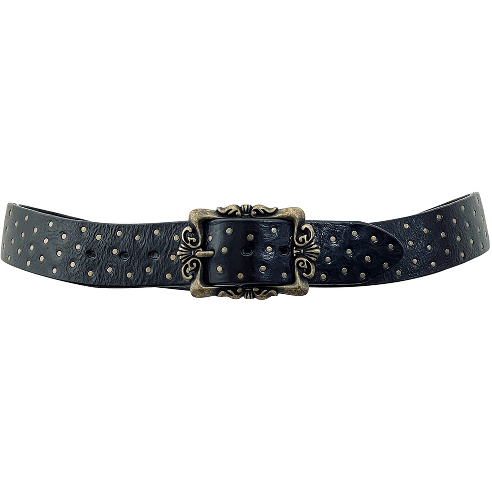 BRIO Curved Handmade Leather Tiny Rivet Belt – Embrazio