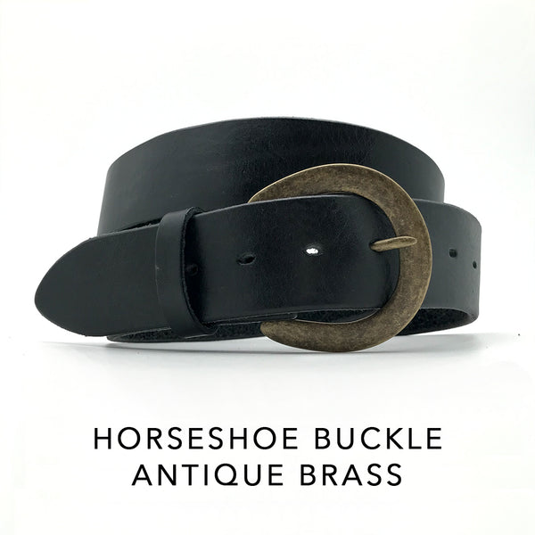 Altuzarra Classic Black Horseshoe Buckle Belt Size M NWT Horsebit Belt in Black – Altuzarra main image 3