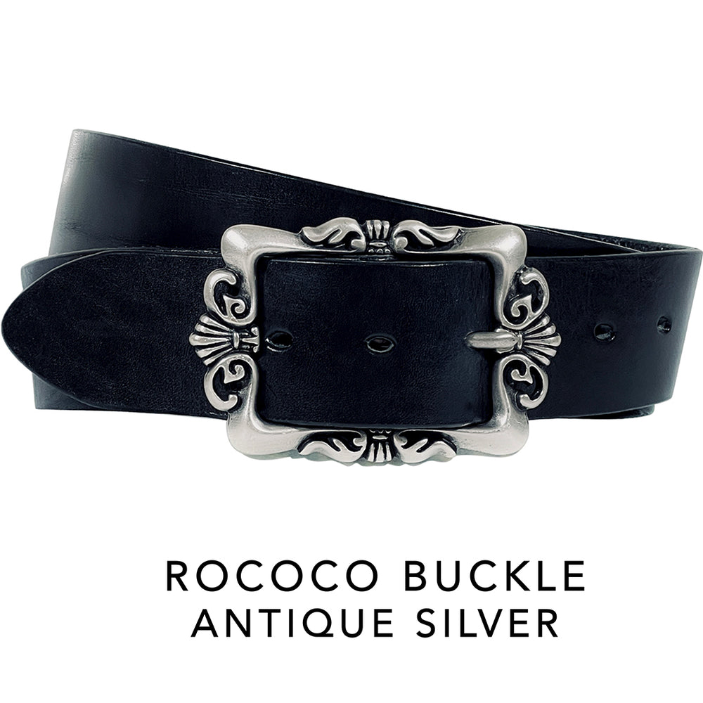 Belt Buckle - Rococo - Antique Silver – Embrazio display picture 2