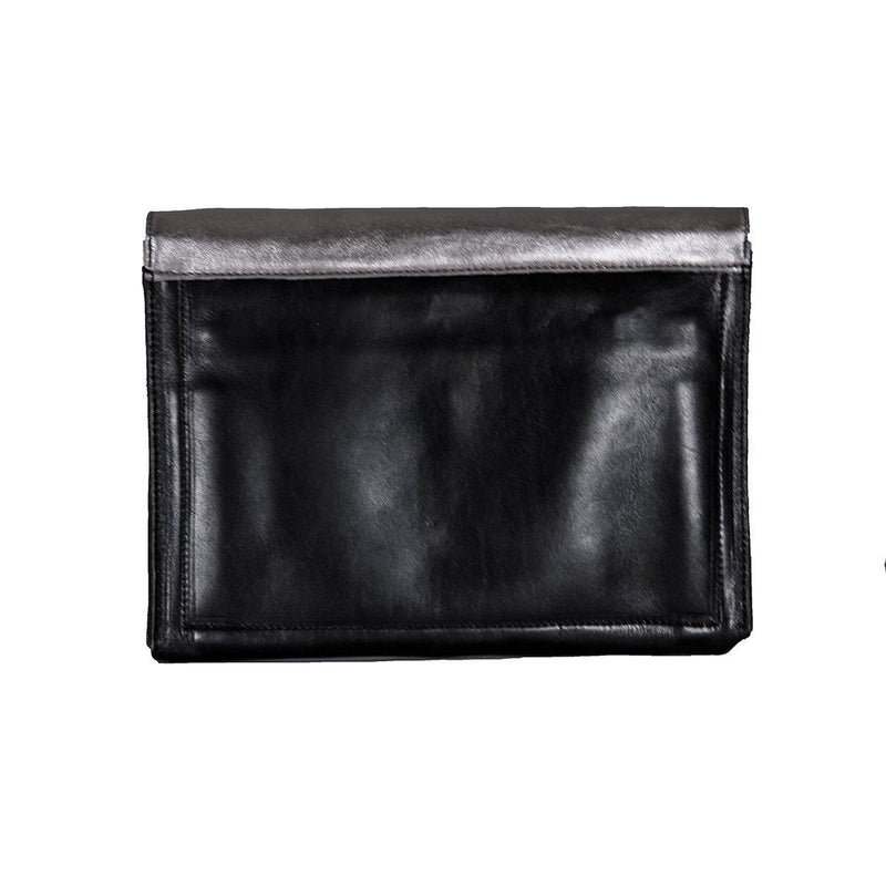 Leather clutch bag ÉMERAUDE made to order
