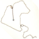 GWYNETH Pyrite Rosary Chain Y Lariat Matinee Necklace