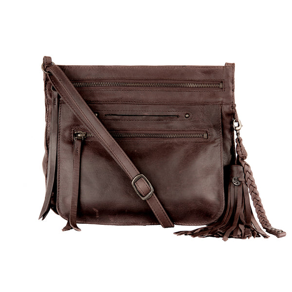 Media Lightweight Handmade Leather Crossbody Bag