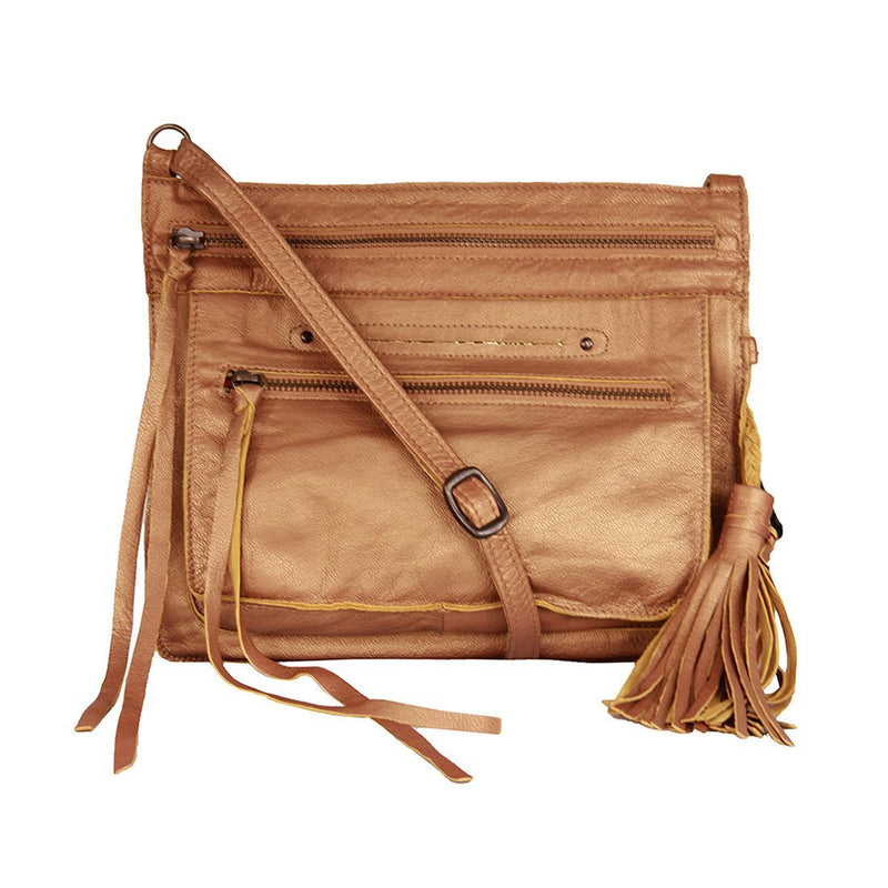 Leather Cross Body Bag with Embroidery (Light brown leather) – Shop  Palestine